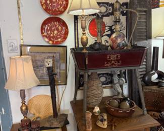 African art collection upstairs at Red Queen's Attic