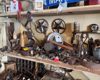 primitives, metal pieces, tools