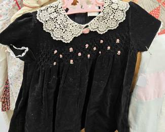 vintage velvet child's dress