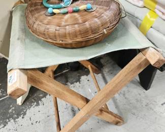 vintage camping stool