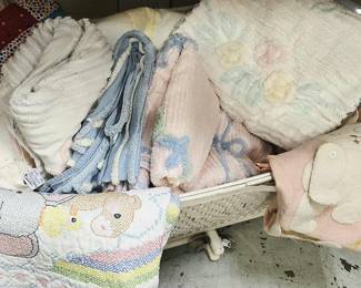 vintage baby blankets. chenille blankets