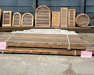 Cedar gable vents, various sizes and shapes