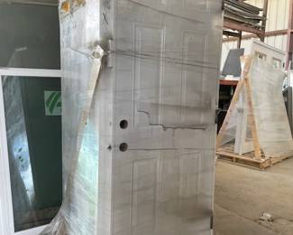 Exterior door units, metal 6 panel