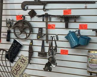 Antique wall, various items