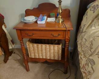One drawer, cherry  stand with backsplash