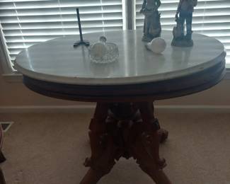 Marble top Eastlake parlor table