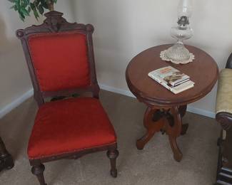 Eastlake table and Eastlake chair