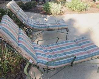 wrought iron chaise lounges