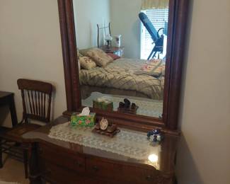 Dressing Table with Beveled Mirror