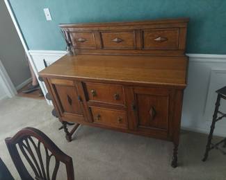 Antique oak server