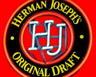 Herman Joeseph's beer neon light