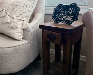 Small wood side table