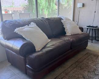  Beautiful Leather dark brown sofa
