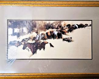 Cowboy Moving Cows by Williamson. Southwestern art throughout the home and also contemporary art, traditional art. 