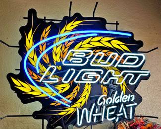 Bud Light Golden Wheat neon sign