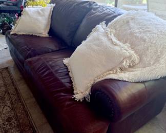  Beautiful Leather dark brown sofa