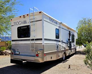 BID on this pristine motorhome. Come to the sale to see this motorhome and place bid at register. Just like the home this couple kept, immaculate. Photo of the details of this motorhome is in this listing. Please read the photo details for all the information on this 2004 Motorhome with 2 slide outs with 50K miles. Runs like a charm. So well taken care of. Sleeps 6 people. Dining turns into a bed and sofa turns into a bed and there is a slide out master bedroom. Bathroom with toilet and sink and then a separate shower. Plus the Burr Lift supports up to 4000 lbs!