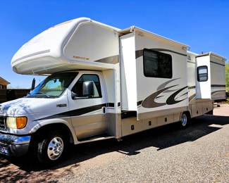 BID on this pristine motorhome. Come to the sale to see this motorhome and place bid at register. Just like the home this couple kept, immaculate. Photo of the details of this motorhome is in this listing. Please read the photo details for all the information on this 2004 Motorhome with 2 slide outs with 50K miles. Runs like a charm. So well taken care of. Sleeps 6 people. Dining turns into a bed and sofa turns into a bed and there is a slide out master bedroom. Bathroom with toilet and sink and then a separate shower. Plus the Burr Lift supports up to 4000 lbs!
