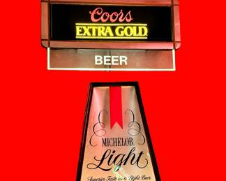 Beer neon lights...Coors, Michelob, Red Dog and more.