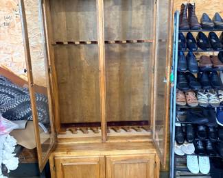 Vintage oak gun cabinet