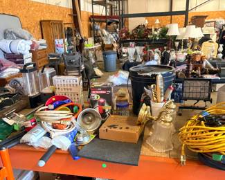 Hand tools, cords, and garage items