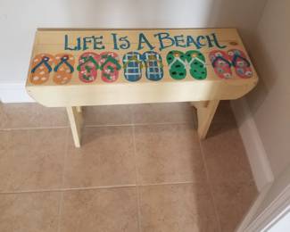 Life's a beach bench
