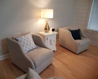 Arm chairs match couches