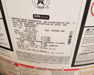 75-gallon GAS hot water heater
