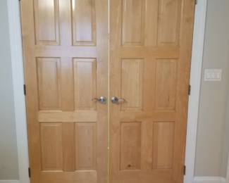 6 panel solid wood interior doors throughout