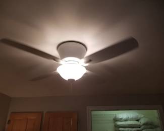 Lighted ceiling fan with remote