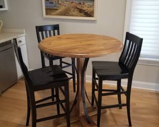 High top bar table seats 3