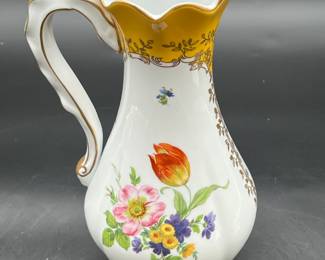 Handpainted porcelain pitcher
