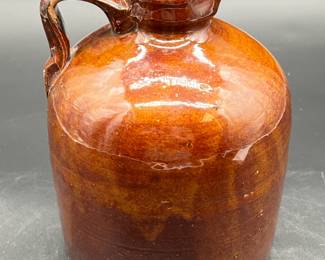 Early southern pottery jug w/spout mouth.