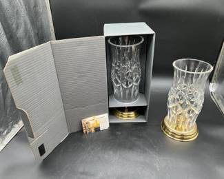 Large Waterford candle stands.