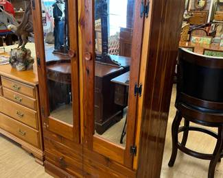 Double door cedar wardrobe