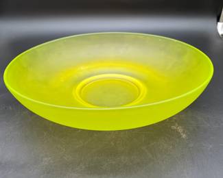 Uranium glass bowl
