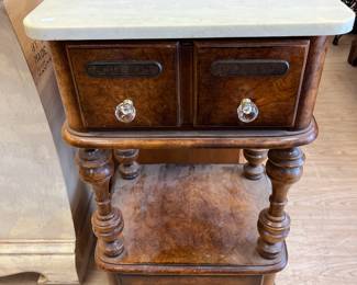 Antique marble top stand.