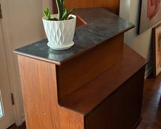 MCM Minimalist Two Tone Dry Bar / Room Divider
