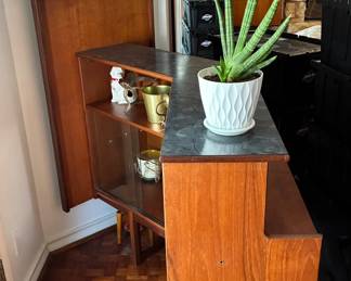 MCM Minimalist Two Tone Dry Bar / Room Divider