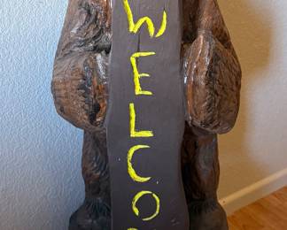 Bear welcome sign