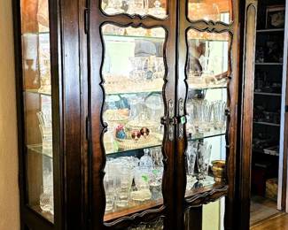 Display Cabinet Lighted All Real Wood. Gorgeous!!!