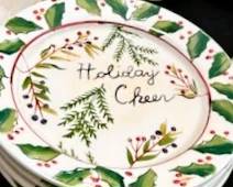 Holiday cheer plate set