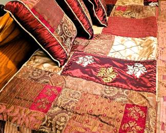 Pillows and decorative bed set