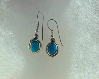 Turquoise and sterling earrings