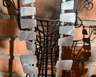 Mother of pearl necklace with gold filled clasp