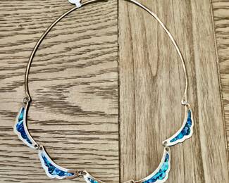 alpaca silver with inlay abalone