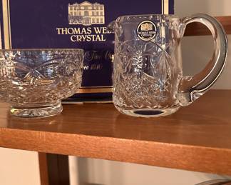 Thomas Weed Crystal cream and sugar
