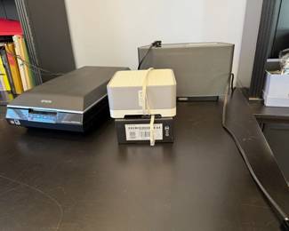 Sonos wireless speakers; flatbed scanner