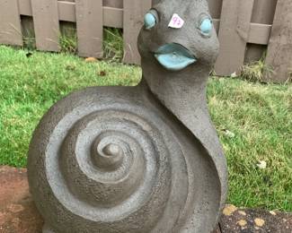 #92	ceramic snail 19 tall	 $20.00 
