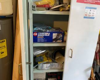 #48	Metal 2 Door Cabinet w/4 shelves - 24x12x64	 $45.00 
